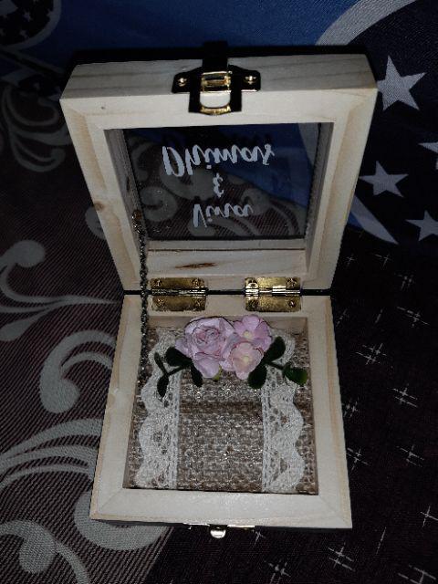 Kotak Cincin Kayu . Kotak Mahar . Ring Bearer . Kotak Cincin Terrarium . Mahar . Seserahan