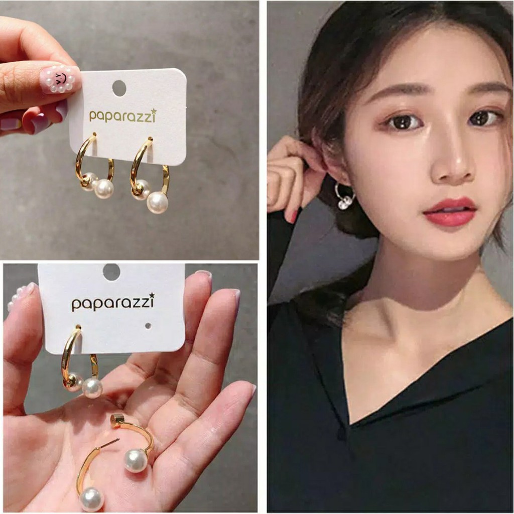 Anting Tusuk Model Mutiara Simpel Gaya Korea Untuk Wanita Modern