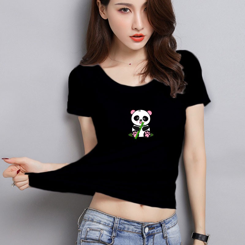 YOURSTYLE1119 - KAOS WANITA ONECK / PANDA BAMBU / KAOS TERLARIS / KAOS ONECK