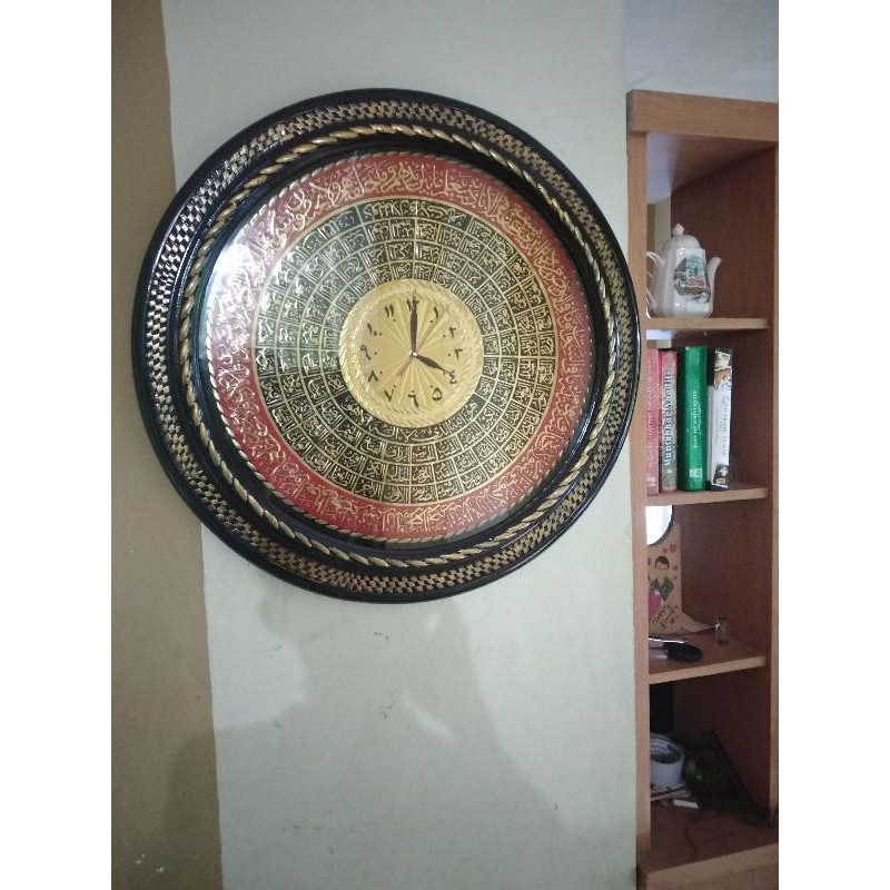 TERBAIK Jam Dinding Kaligrafi Besar ASMA'UL KHUSNA Diameter 75cm