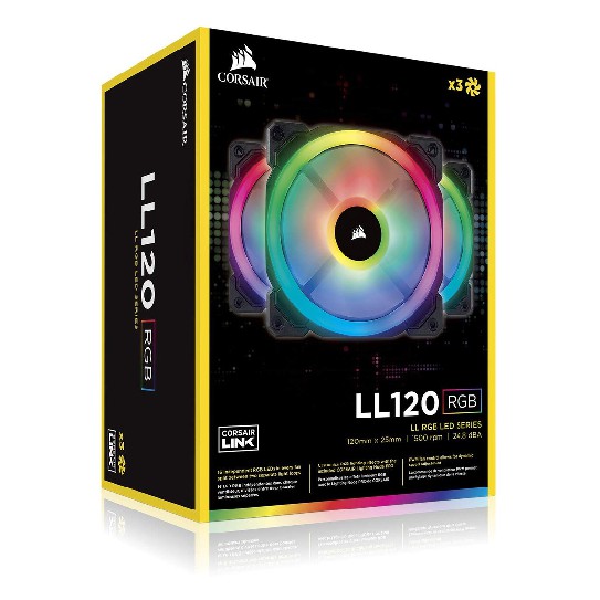 Corsair LL120 120mm RGB fan - 3 Pack