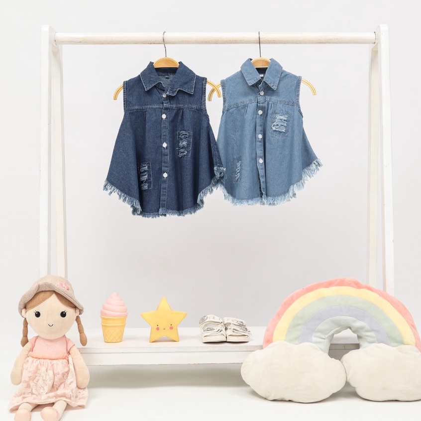 DRESS RAWIS DRESS JEANS ANAK 1-4 th Dress Anak Jeans