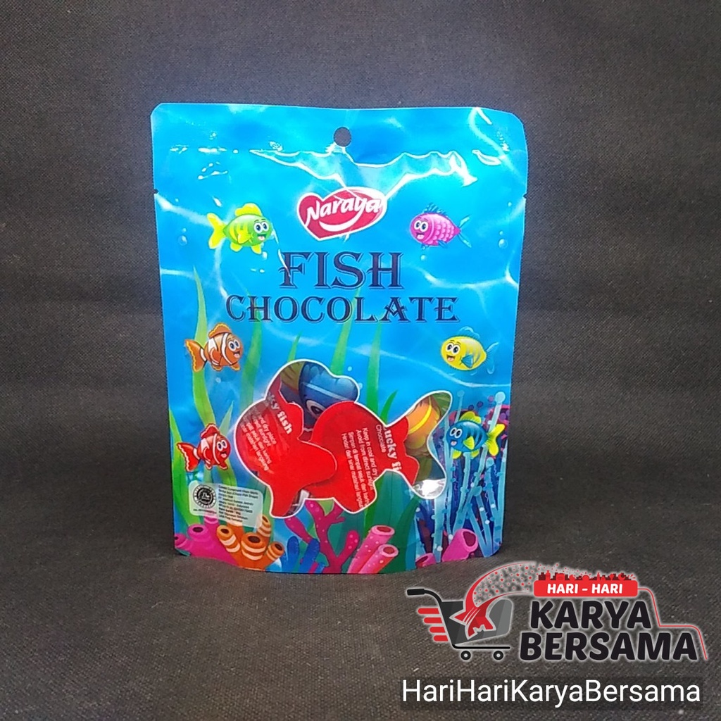 

NARAYA FISH CHOCOLATE POUCH 90GR