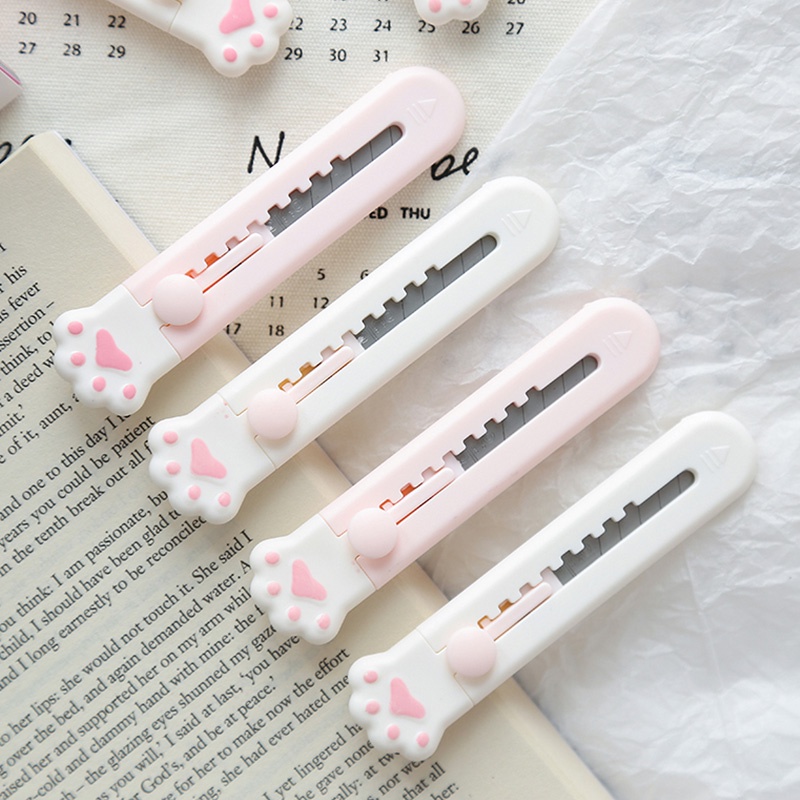 Creative Cute Cat Paw Series Utility Knife Student Mini Cartoon Paper Cutter