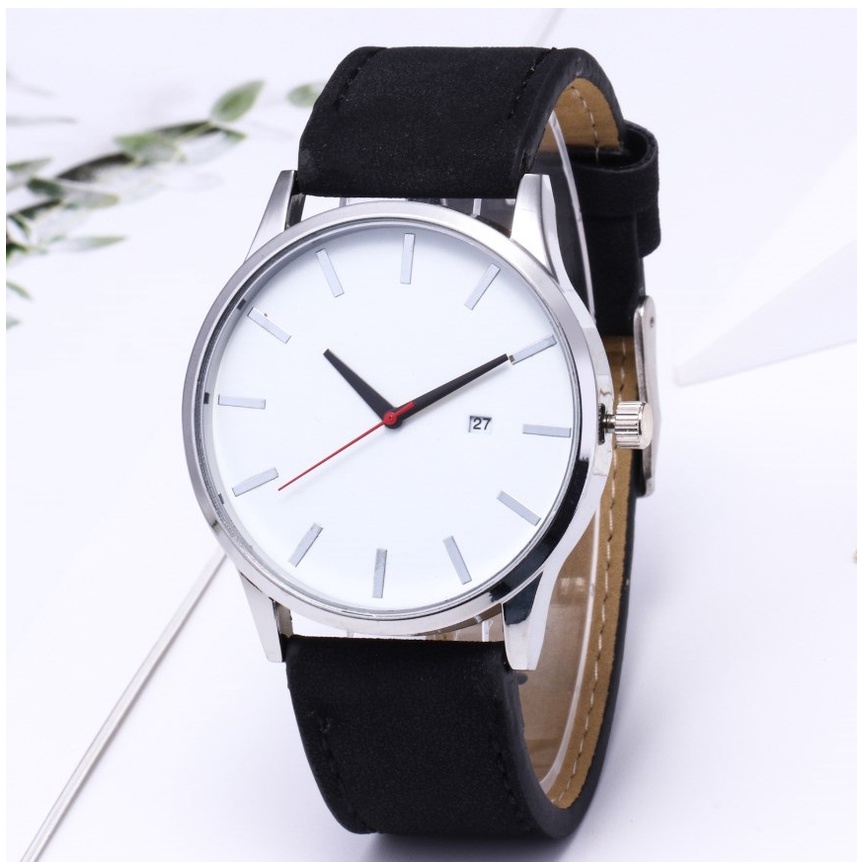 Jam Tangan MILENIAL ada Tanggal kalender Casual Korea Fashion Watch Pria Wanita Unisex