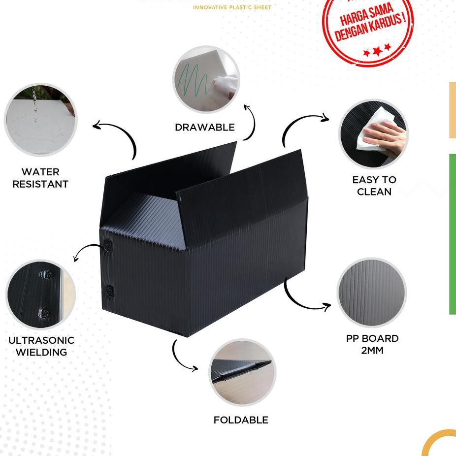 

BLJ KARDUS PLASTIK ALVABOARD, KOTAK PENGIRIMAN, BOX PINDAHAN UKURAN 600 X 400 X 300 mm❀ (Ready Stok)
