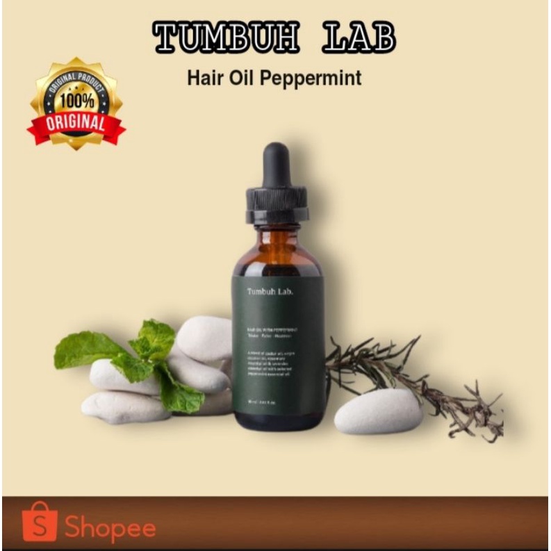 [PROMO] TUMBUH LAB HAIR OIL PEPPERMINT PENUMBUH RAMBUT ATASI PENUAAN DAN RONTOK