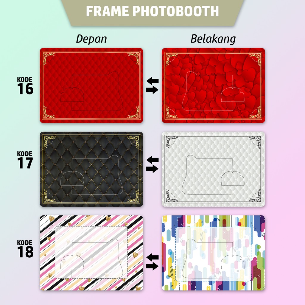 Frame photobooth / fotobooth 4R bahan karton tebal 310gr