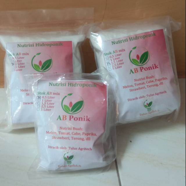 Pupuk Nutrisi Hidroponik AB Mix 1.5 Liter Nutrisi Buah AB Ponik