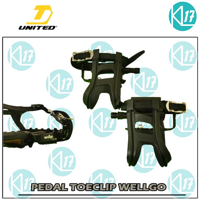 PEDAL TOECLIP WELLGO VM248 BEARING PEDAL TUCKLIP SEPEDA FIXIE BALAP ROADBIKE