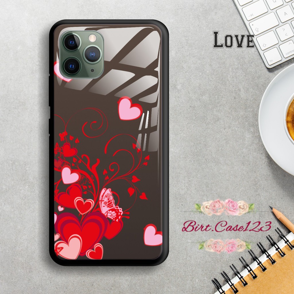 Back case glass LOVE Vivo Y91 Y17 Y12 Y15 Y93 Y95 Y81 Y83 Y71 Y53 y20 Y30 Y50 V17 Y11 y12i BC1510