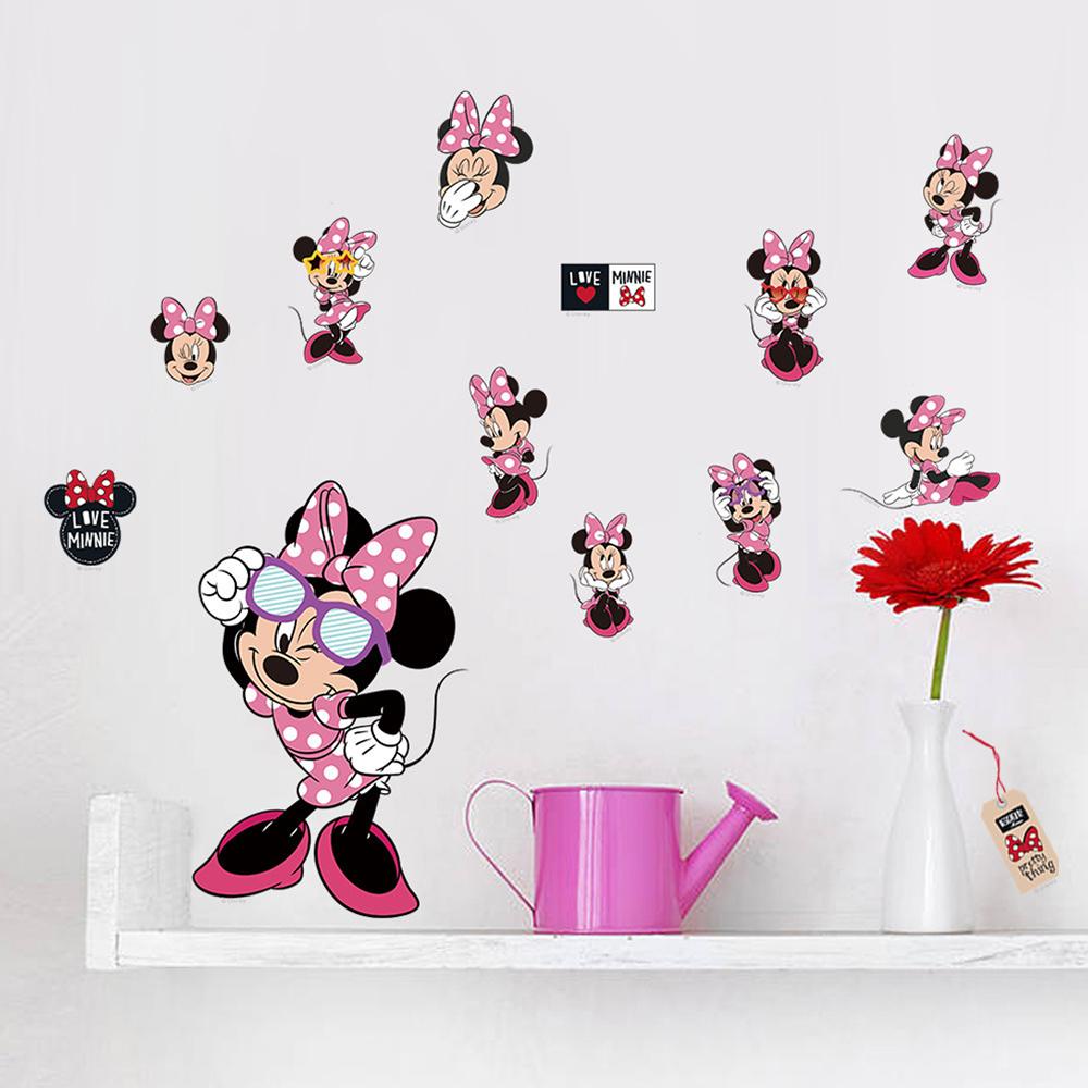 Lanfy Stiker DIY Removable Kartun Mickey Minnie