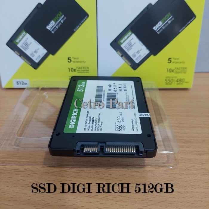 SSD DIGI RICH 512GB 2.5 Inch / 7mm SLIM 6.0Gb/s SATA 3 Internal SSD