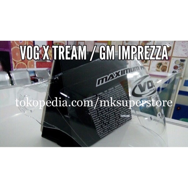 HM-2593 Visor Kaca Helm Gm Imprezza Vog Clear Bening Original Murah