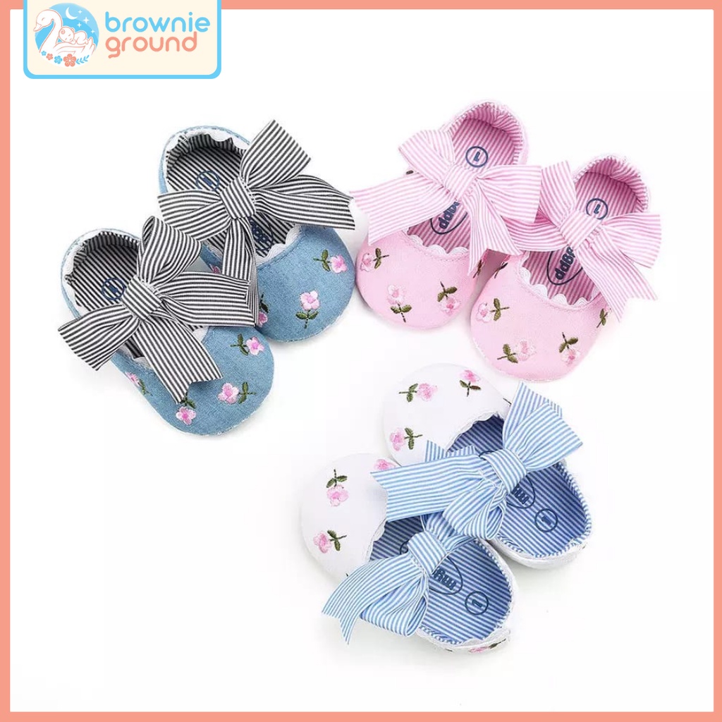 SEPATU BAYI MOTIF BUNGA MINI CANTIK 0-18 BULAN IMPORT KOREA / PREWALKER BAYI sepatu bayi lucu IMPORT sepatu baby