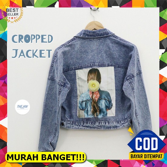 Jaket Oversize Jacket Jumbo Wanita Cewek Jins Denim Jeans Korea J Mn99 Sisilia Oversize Denim Jack (