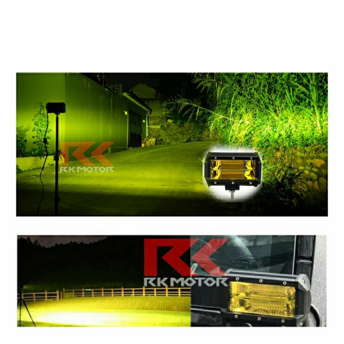 LAMPU SOROT LED KUNING LAMPU KABUT LED OUTDOOR MOBIL DAN MOTOR