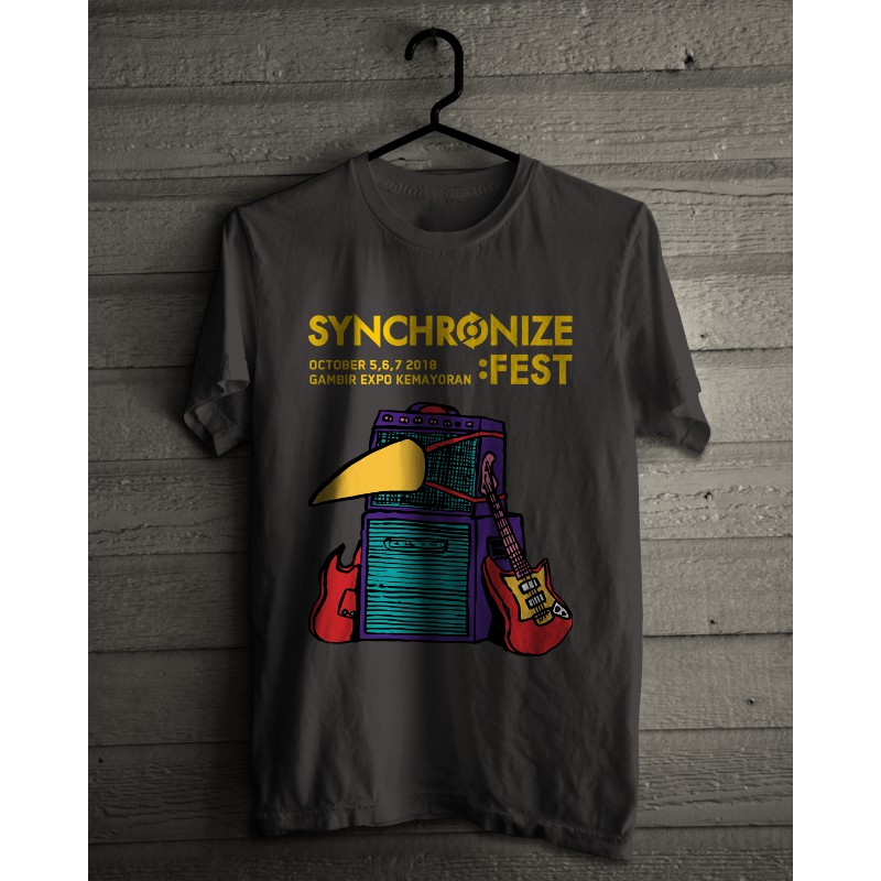 BAJU KAOS DISTRO SYNCHRONIZE FEST ABU TUA ADA SIZE JUMBO