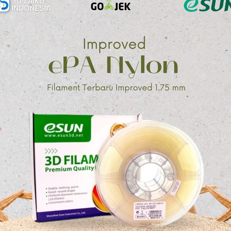 eSUN 3D Filament Terbaru Improved ePA Nylon Filament 1.75 mm