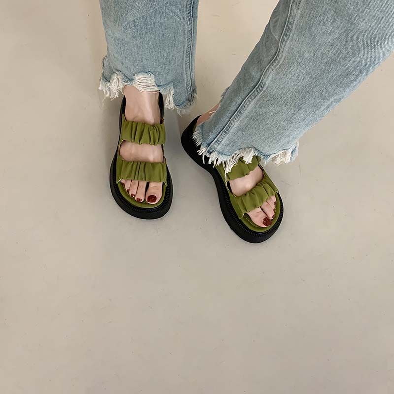 MYSTYLE Viola Korea Design  Sandal Wedges Fashion Wanita Import
