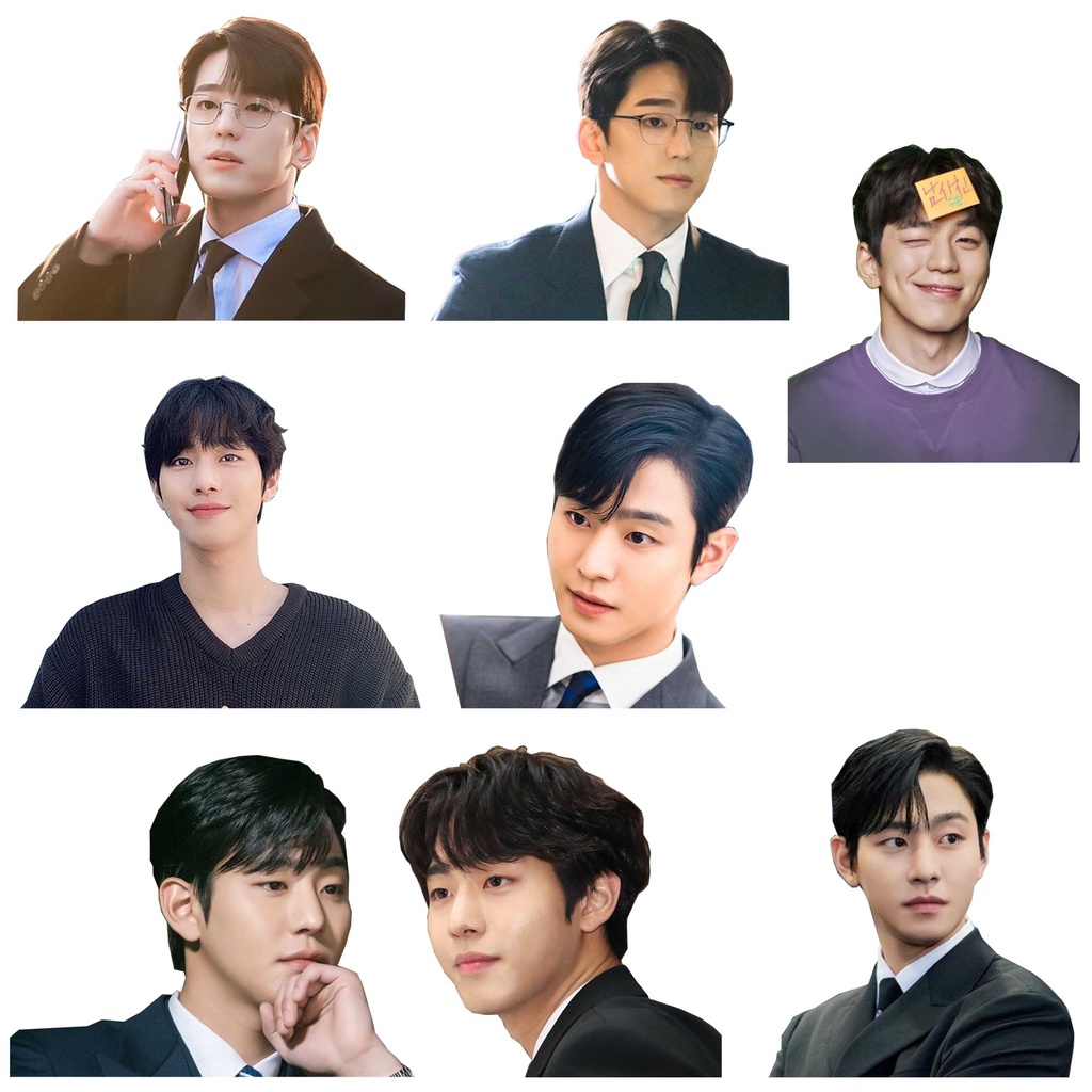 

Stiker Ahn Hyo Seop Sticker Pack Kim Min Kyu Business Proposal Paul Ahn BISA CUSTOM Drama Korea Dr Romantic Kang Tae Moo Kang Tae Mu