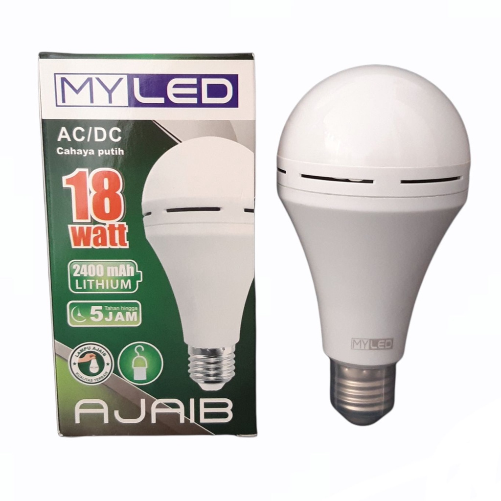 MYLED Ajaib Lampu LED Emergency AC/DC 18 Watt