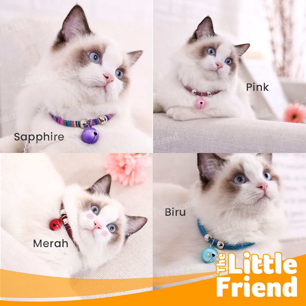 Collar Kalung Kucing Anjing Bahan Tenun Multiple Banyak Warna &amp; Tebal