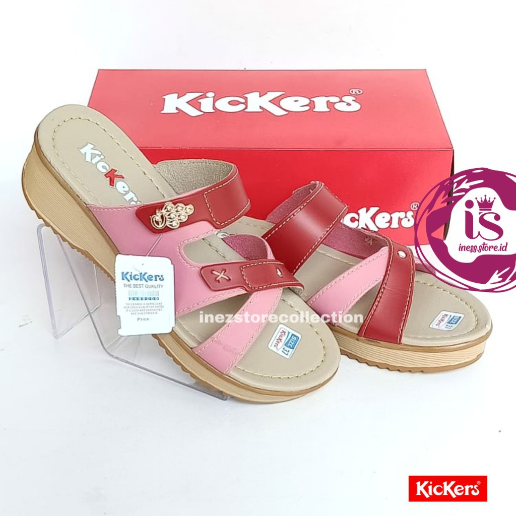 SANDAL WEDGES WANITA KICKERS MURAH KODE LO7 HARGA GROSIR