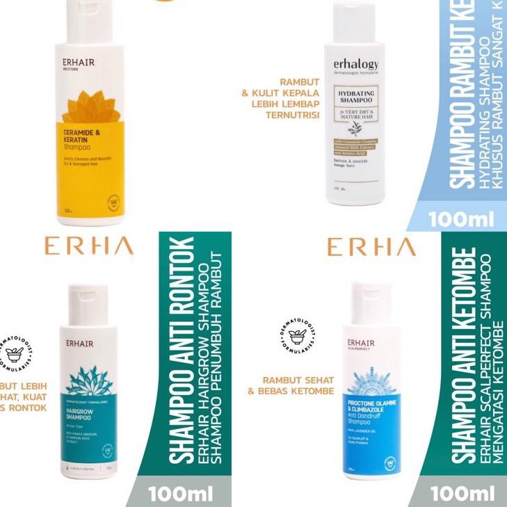 ✳ Erhair Series Grow Shampoo / Scalp Care / Erazol Shampoo Anti Rontok Erha 21 ➹