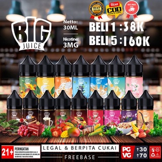 LIQUIDS LIQUID MURAH FREE BASE 30ml NIC 3mg Berpita Cukai Big Juice