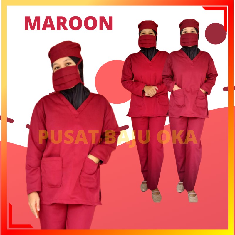 Baju OK /Baju Jaga Perawat Baju Ok Lengan Panjang Baju Ok Petugas Medis Baju Jaga Dokter Baju Scrub 