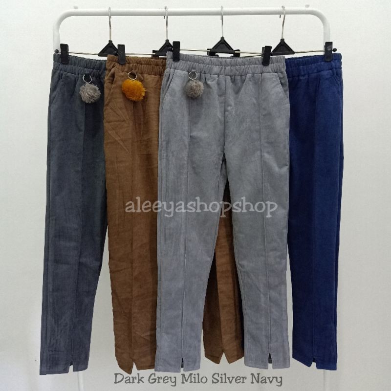 (PREMIUM) CELANA SUEDE TEBAL POM POM/ LUNY PANTS