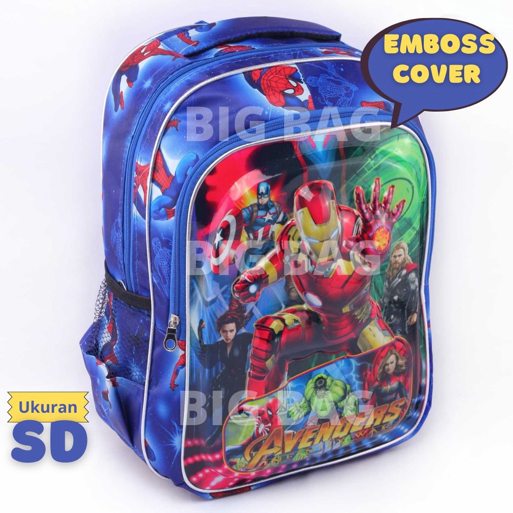 Tas Ransel Anak Laki Laki Karakter - 4D Emboss Next Clarity Hologram - Tas 4D Timbul School Bag