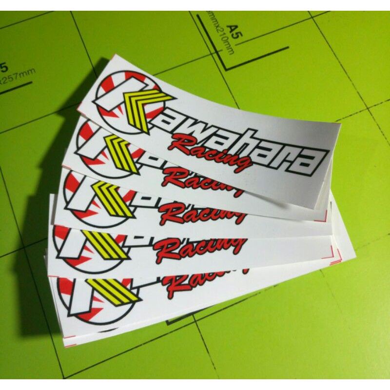 Stiker Sponsor Print cut  Vinly Putih Bijian atau Per Pcs