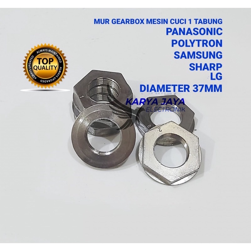 Mur Nur Gearbox Mesin Cuci 1 Tabung / Top Loading 37mm