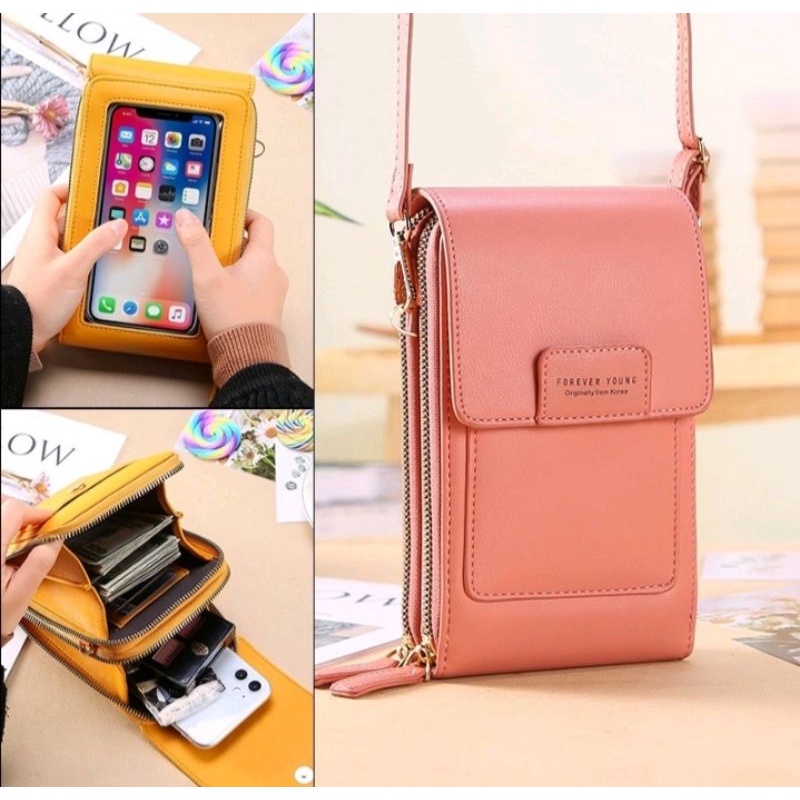 Tas Selempang Dompet Hp Forever Young Touch Screen