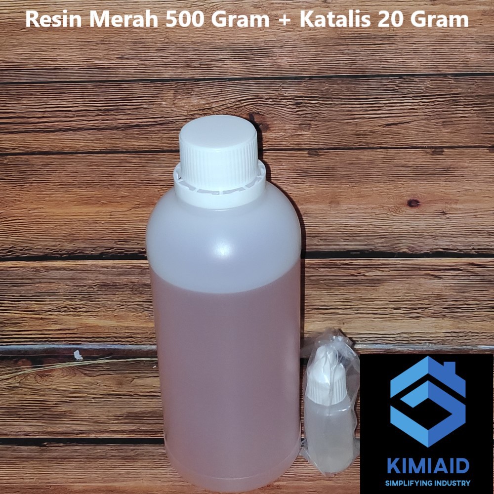 Resin Merah 500 Gram + Katalis - Resin SHCP Yukalac - Kerajinan Tangan - Gatungan Kunci - Perahu