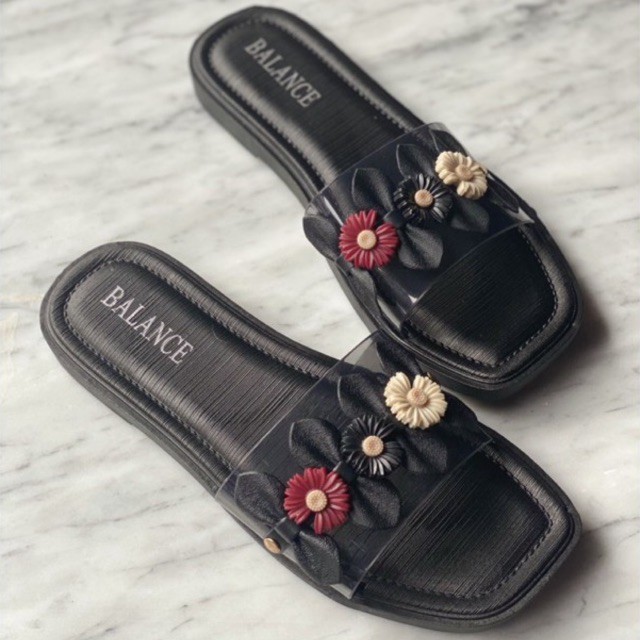 BLC Sandal Selop Mirror Floral 1213