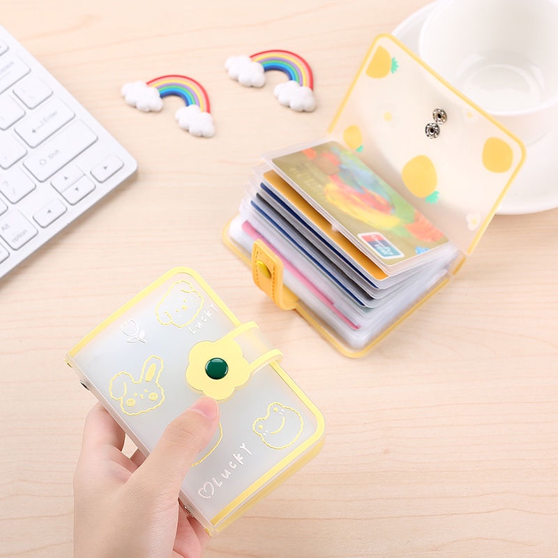 Dompet Kartu Transparan Tempat KTP / SIM / ATM / Card Holder / Wallet Women / Dompet Kartu Muat Banyak / Dompet Motif Karakter Buah / Dompet Kartu Banyak Slot / Card Holder Muat Banyak Kartu