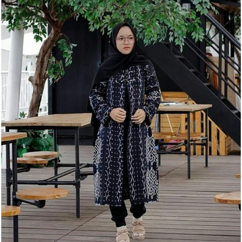 tunik - tunik tenun - tunik etnik - outer wear tenun - baju tenun