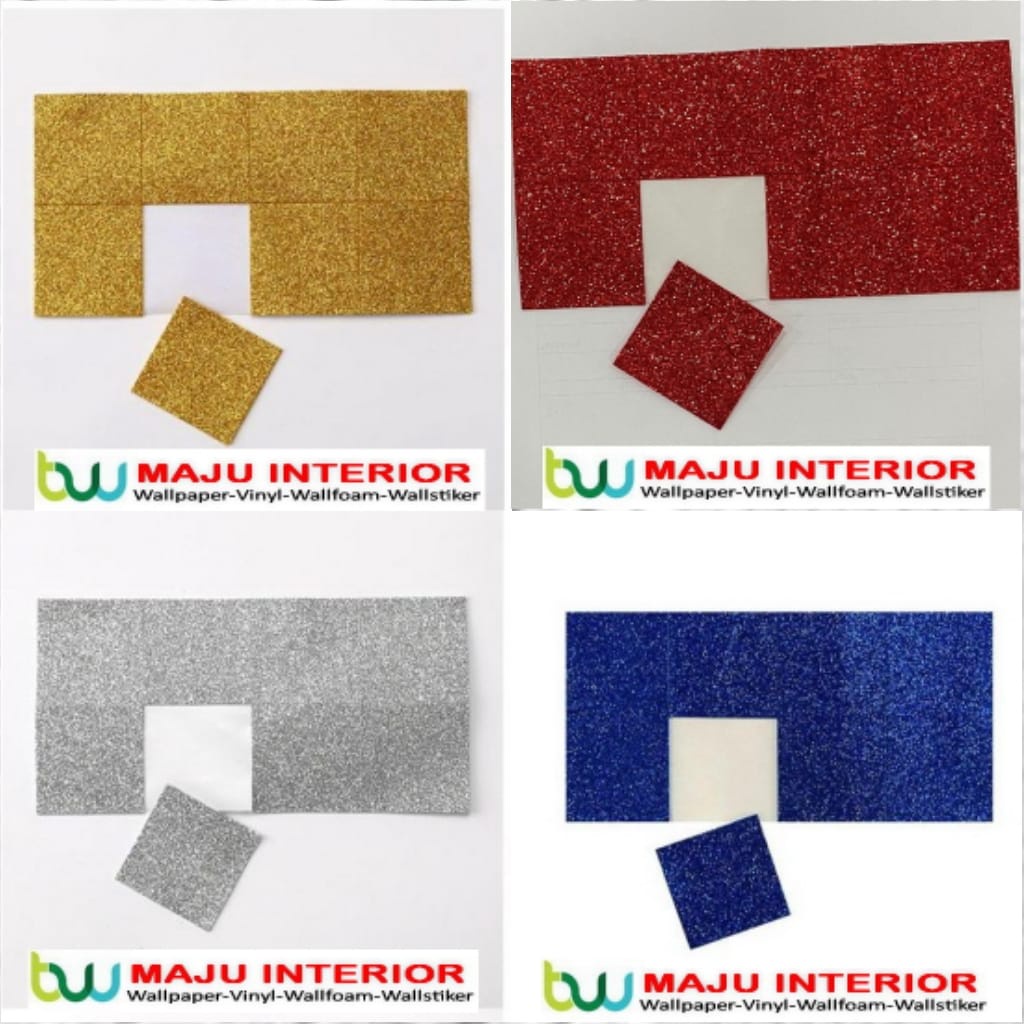 

STICKER GLITTER WALLFOAM WALLPAPER DINDING FOAM 3D BATIK KOTAK