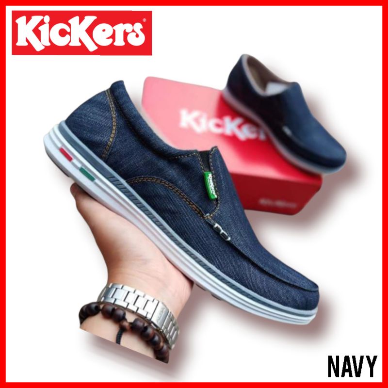 SEPATU KERJA PRIA KICKERS SLIP ON FORMAL DAN KASUAL TANPA TALI / SEPATU KULIAH COWOK JALAN MEJENG KICKERS PROMO