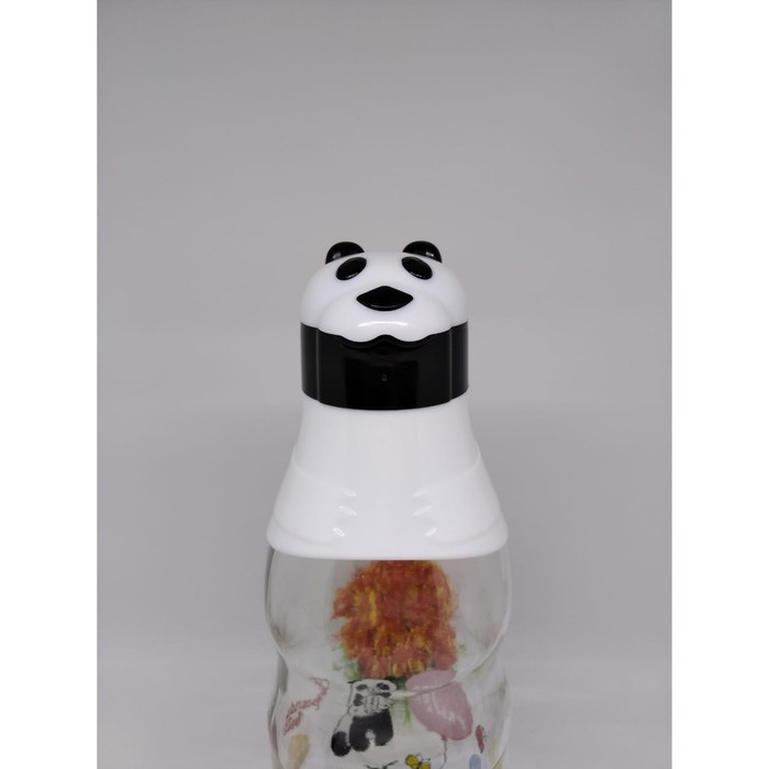[PROMO EKSKLUSIF] Botol Minum Panda Patterned Bottle Kaca (1000Ml/Cc) -Titiz - Putih DISKON