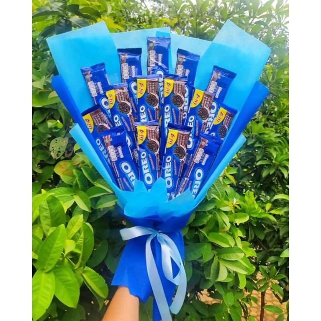 (B) BUKET FULL OREO PREMIUM UNIK/paket/bingkisan Snack Ulang Tahun/Ultah/ Wisuda/Kado/Hadiah