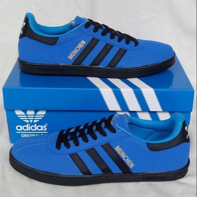 Sepatu Adidas Munchen Blue | Shopee Indonesia