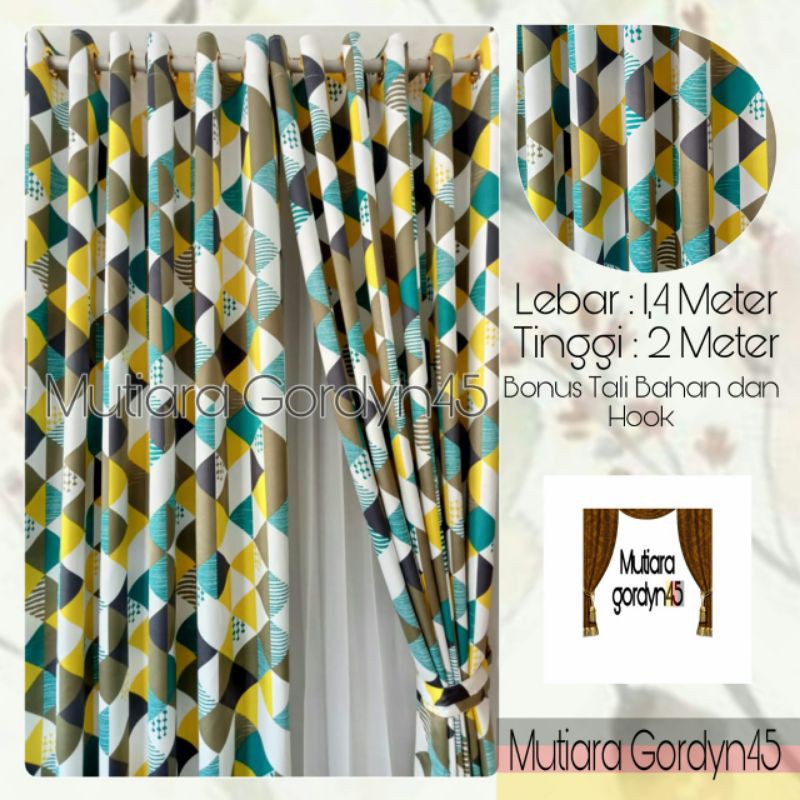 GORDEN Hordeng Murah Minimalis Blazer HIJAU KUNING