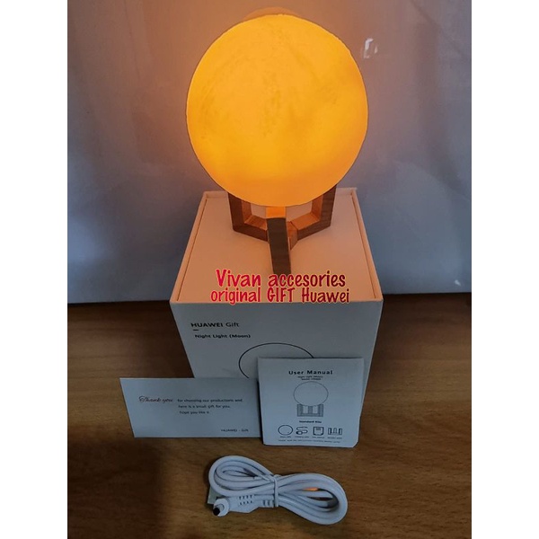 Huawei 3D printed moon night light table lamp-lampu tidur original