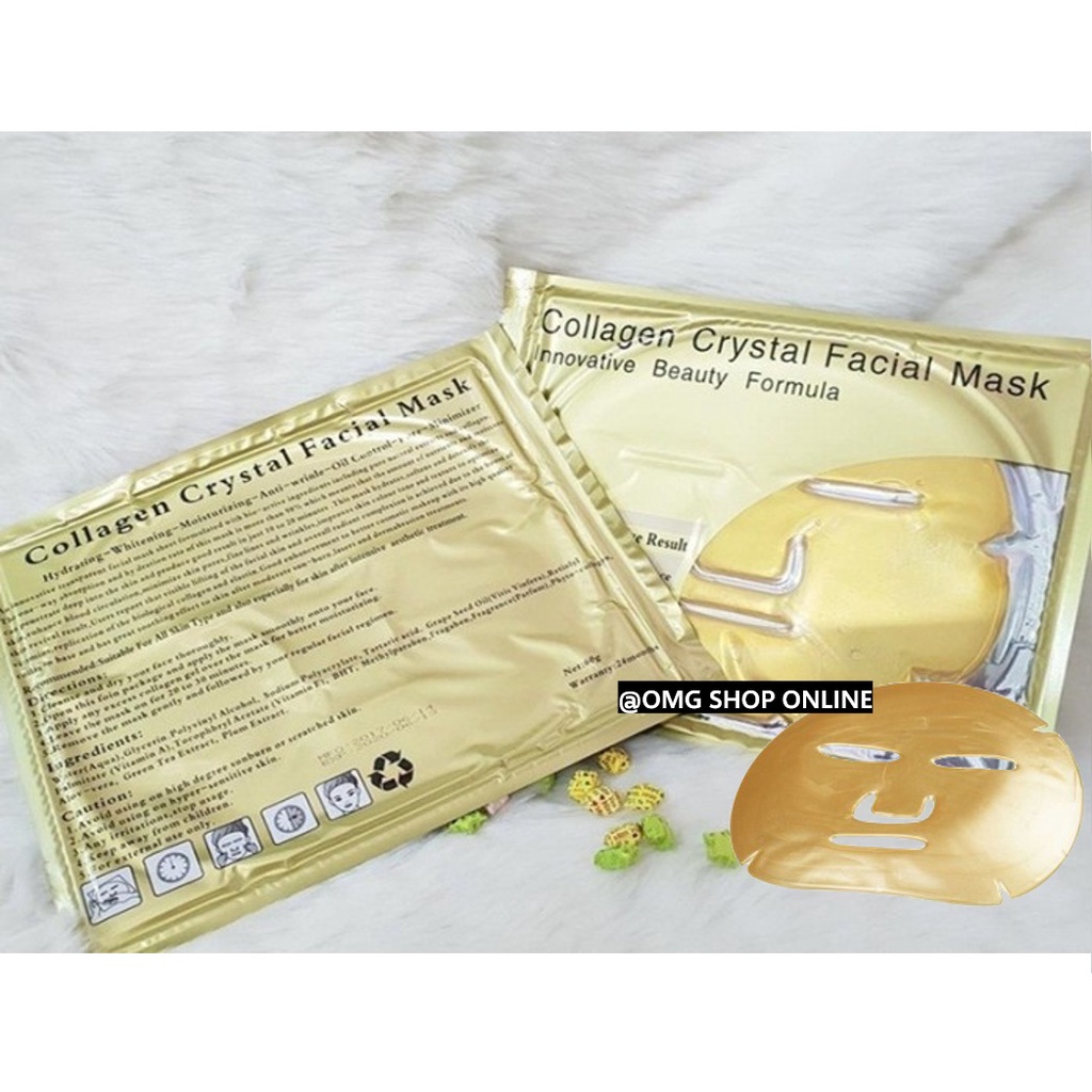 [NEW] 3 Pcs Collagen Crystal Facial Mask Innovative Beauty Formula / Masker Wajah Collagen Topeng Emas Masker Mata Panda / Masker Wajah Organik Glowing dan Pemutih / Masker Muka Topeng Collagen Gold Sheet Mask Pria Wanita Masker Wajah Korea Masker Komedo