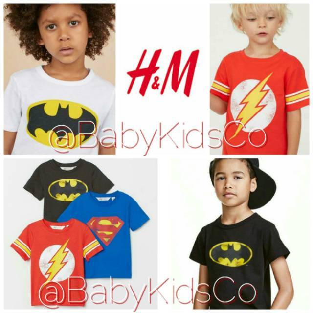 ORIGINAL KAOS  ANAK LAKI BATMAN SUPERMAN COWOK BOY TEE 