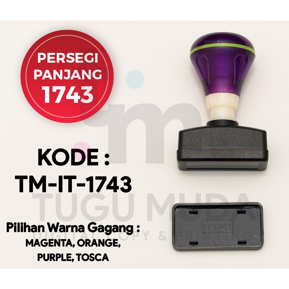 

Gagang Stempel Flash PERSEGI PANJANG 1743 (17x43mm) - TM-IT-1743